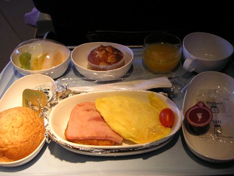 シンガポール航空SQ0638便機内食