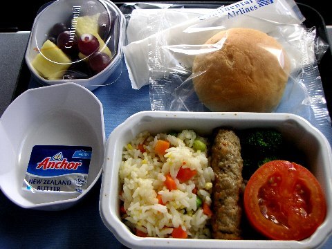 コンチネンタル航空CO961便機内食