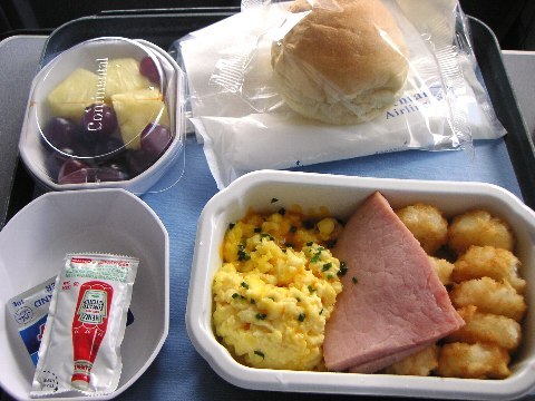 コンチネンタル航空CO961便機内食