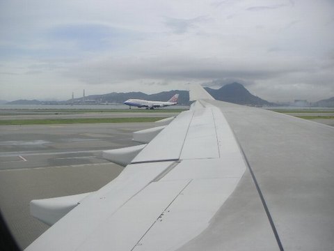 キャセイ航空CX508便機内より